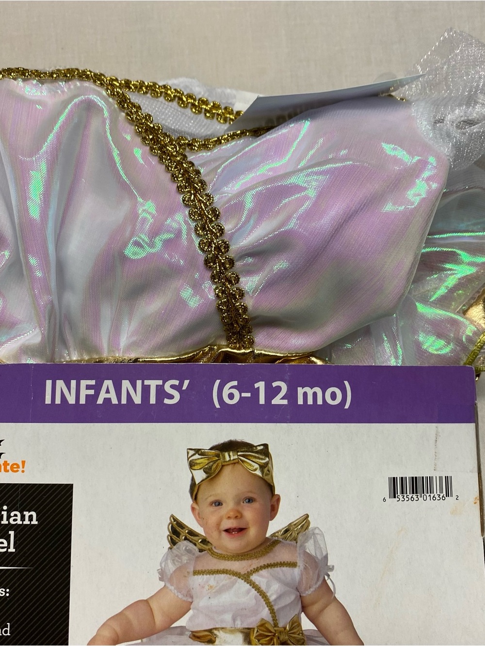 Celebrate It Iridescent White and Gold Infant Angel Costume